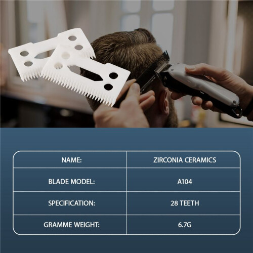 30Pcs 28 Teeth Zirconia Ceramic Clipper Blade for  Senior Clipper 2
