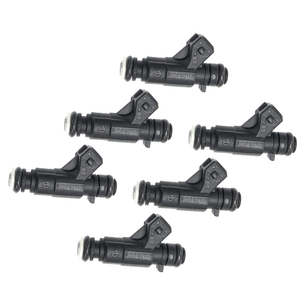 Set Of 6 Fuel Injectors A1120780049 0280155742 For Clk320 E320 C280 Ml320 3.2L 2.8L V6 1998-2000 4713207532668