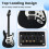 Hardtail Guitar Bridge Body Through per 6 Parti Elettriche Nero 4