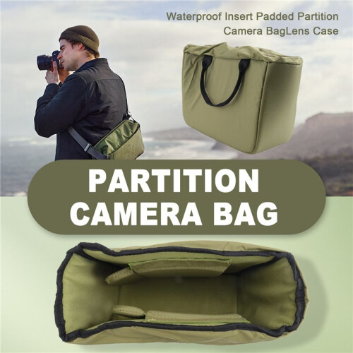 Waterproof Insert Padded Partition Camera Bag Lens Case For Dslr Slr Camera 2