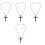 4Pièces Charms Pendants Métal Noir Design Résistant 3