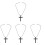 4Pièces Charms Pendants Métal Noir Design Résistant 2