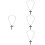 4Pièces Charms Pendants Métal Noir Design Résistant 6