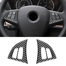 Carbon Fiber Car Steering Wheel Button Decals Cover Trim Stickers Accessories for - X5 X6 E70 E71 2018-2013