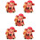 5St Creatief Rood Auto Decor God Van Dashboard Ornament 10