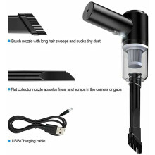 Portable Wet and Dry Car Vacuum Cleaner for Home 120W Power 9000Pa Suction  Wireless Cleaning Appliances Black
