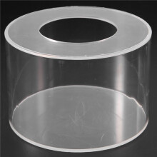 1Pc Round Acrylic Cake Display Board Cake Smoother Scraper Cake Tray DIY Round Decor Cake Refillable Board(A)