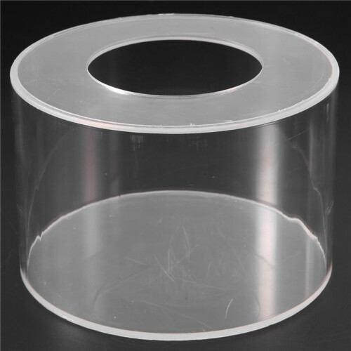 1Pc Round Acrylic Cake Display Board Cake  Smoother Scraper Cake Tray DIY Round Decor Cake Refillable Board(A)