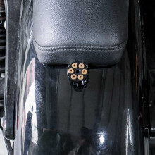 Motorcycle 1/4-20 Rear Screw Bolt M6 Knob Cover for Sportster Wide Glide Street Bob Fatbob Softail Silver