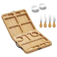 Wood Cheese Board, Foldable Fruit Bread Cutting Board, Cooked Cheese Cutting Board, Portable Snack Platter, Butter Board