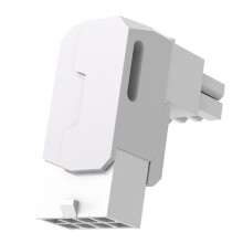 Adaptador de Corriente PCIe GPU de 8 Pines con Conector en Ángulo de 90 Grados y Carcasa de Aluminio para Tarjeta Gráfica de Escritorio, Color