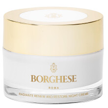Crème de Nuit Radiante Borghese - Crème Hydratante avec Huile de Ricin, Beurre de Karité et Vitamine B3