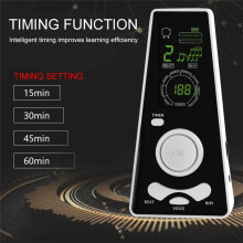 Electronic Digital Metronome Volume Beat Speed Adjustable Timer Digital Metronome for Piano Guitar Drum Violin Black