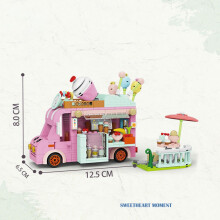 (Dessertcart)Fairy Tale Town Studio Sun Room Cafe Assembly Art Building Blocks Toys Girls