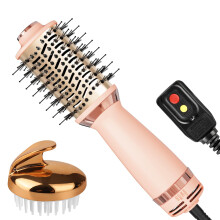 Voseki Spazzola Asciugacapelli 4-in-1, Spazzola Asciugacapelli con Barile Ovale, Mini Spazzola Calda (Rosa)