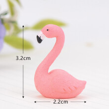 (Closed Wings) Flamingos A Set Cute Cartoon Cake Keychain Micro Decoration Gifts Landscape
