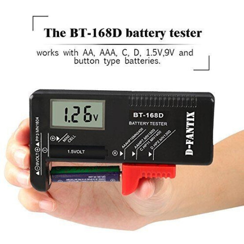 Universal Battery Tester Lcd Digital Display For 15v9v Aaaaacd 2