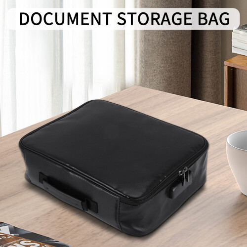 Fireproof Document Storage Lock Bag,Carry Wallet,Multi-Layer Portable Document Storage,Suitable for Important Documents 2