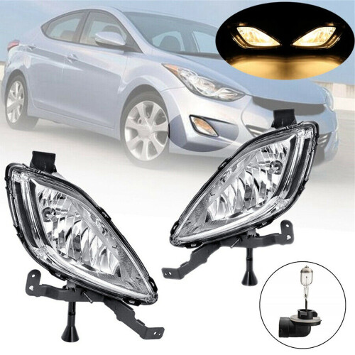 2X Clear Front Bumper Fog Light with 881 Bulbs for   2011 2012 2013 2