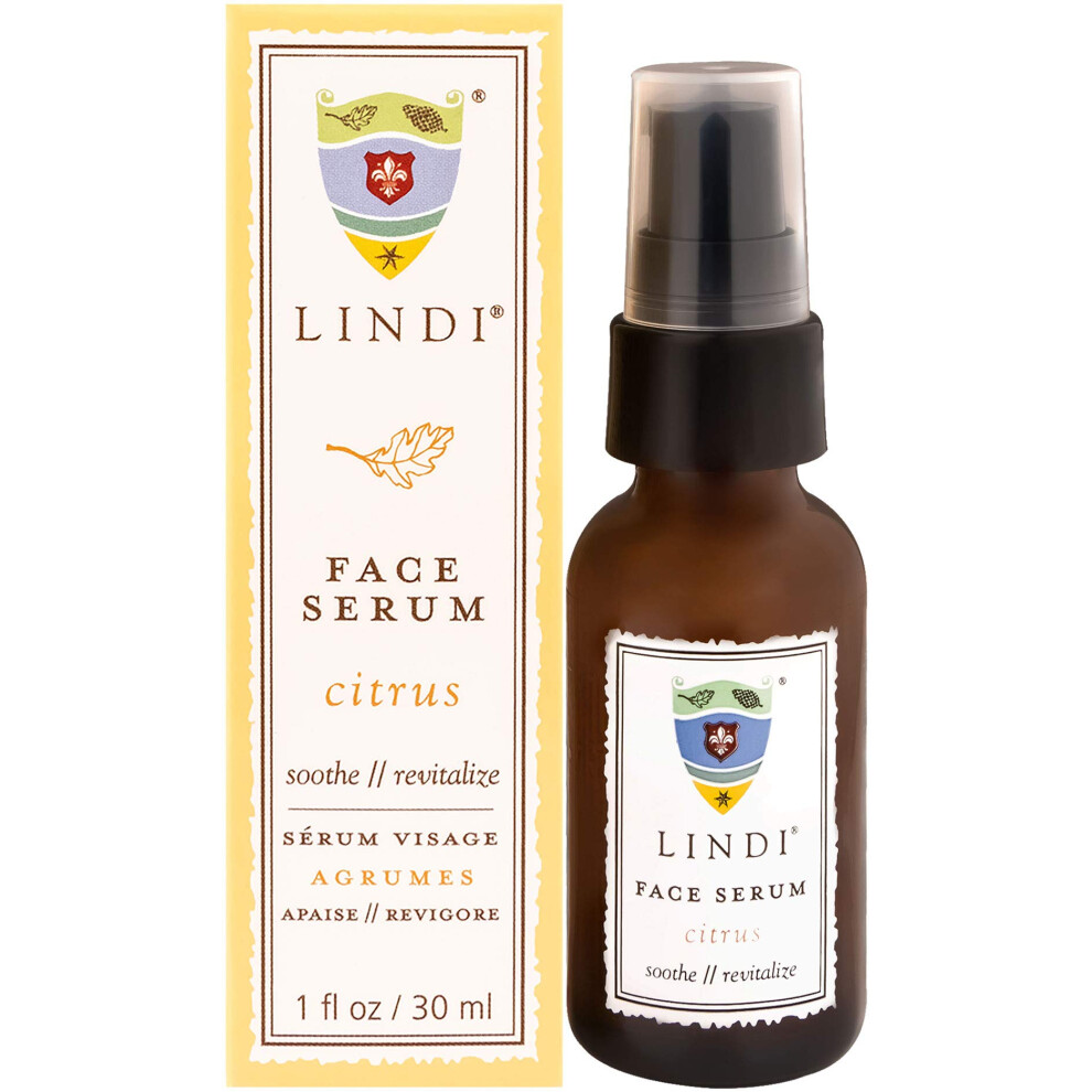 Lindi Skin Face Serum Citrus - Ultimate Moisture And Comfort To Restore Your Skin Immediately - Reduce Facial Rash, Redness, And Itching - Relieves Un