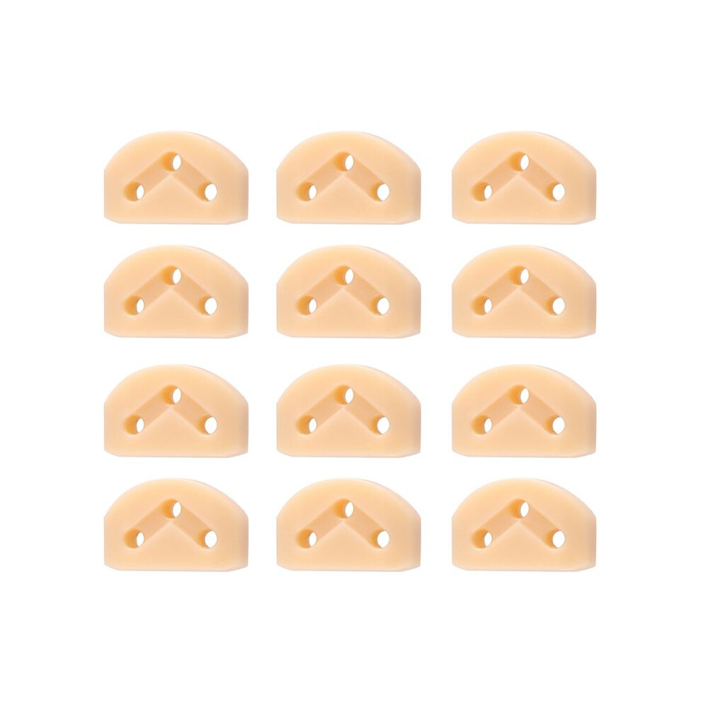 12Pcs Classical Guitar Rollers String Trees Retainer Guides Guitar String Locks Nut Block Clamp, Apricot 6031166261817