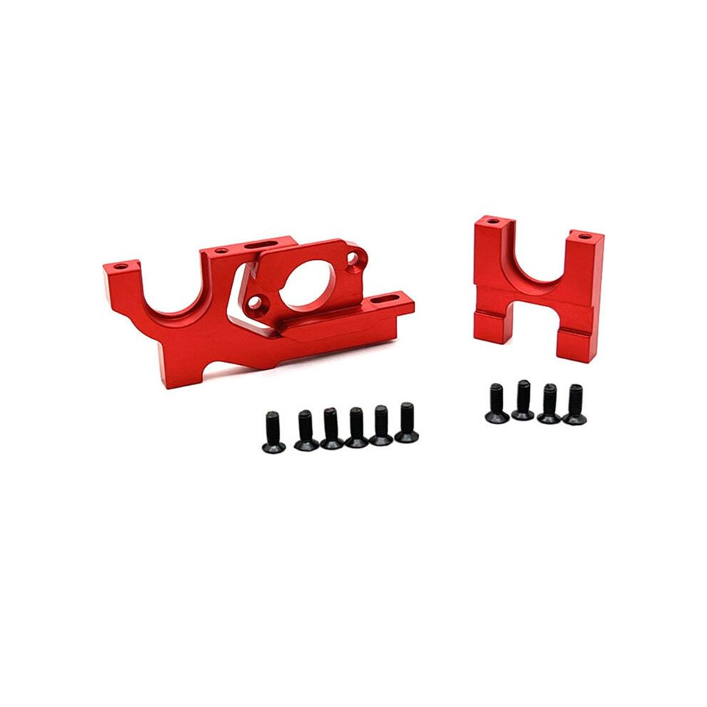 Metal Adjustable Motor Mount And Center Gear Mount Set For 104072 104001 104002 1/10 Rc Car Upgrades Parts, Red 6033779510641