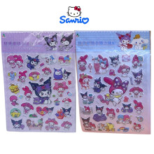 Stickers Sanrio 3d Cartoon Melody Kuromi Diy Scrapbook Material Kids Decor Gifts