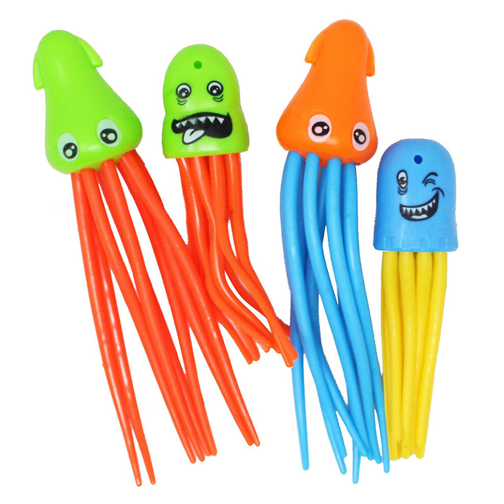 (Octopus) Diving Plastic Durable Rings And Fun Torpedo Water Toys For Pool Activities Engaging