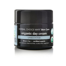 Crème de Jour Bio (Sans Parfum) par Herbal Choice Mari; 1,7 Fl Oz Pot en Verre; Hydratant pour Tous Types de Peau