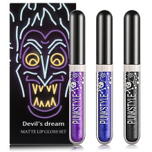 3Pcs Matte Glitter Liquid Lipstick Set, Glossy Shimmer Lip Gloss, Waterproof Lipstick for Women
