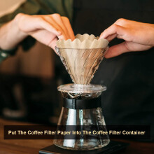100 Pezzi 1-4 Tazze Filtri per Caffè Filtri un Cestello Filtri per Caffè nel Carta Usa e Getta per Uso Domestico e Ufficio Marrone