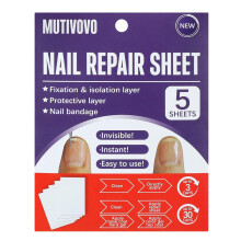 MUTIOVO Nail Repair Sheet works for Fixation & isolation layer for Broken Nails, Protective layer for Acrylic, Nail bandage for Nail Recovery, Invisib