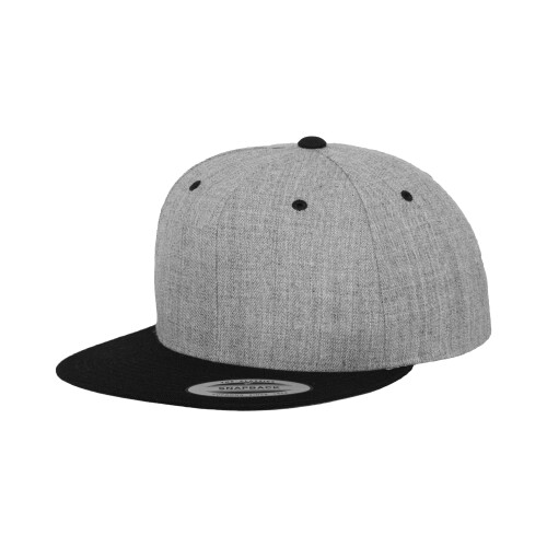 (One Size, Heather Grey/Black) Flexfit Classic Two Tone Cap