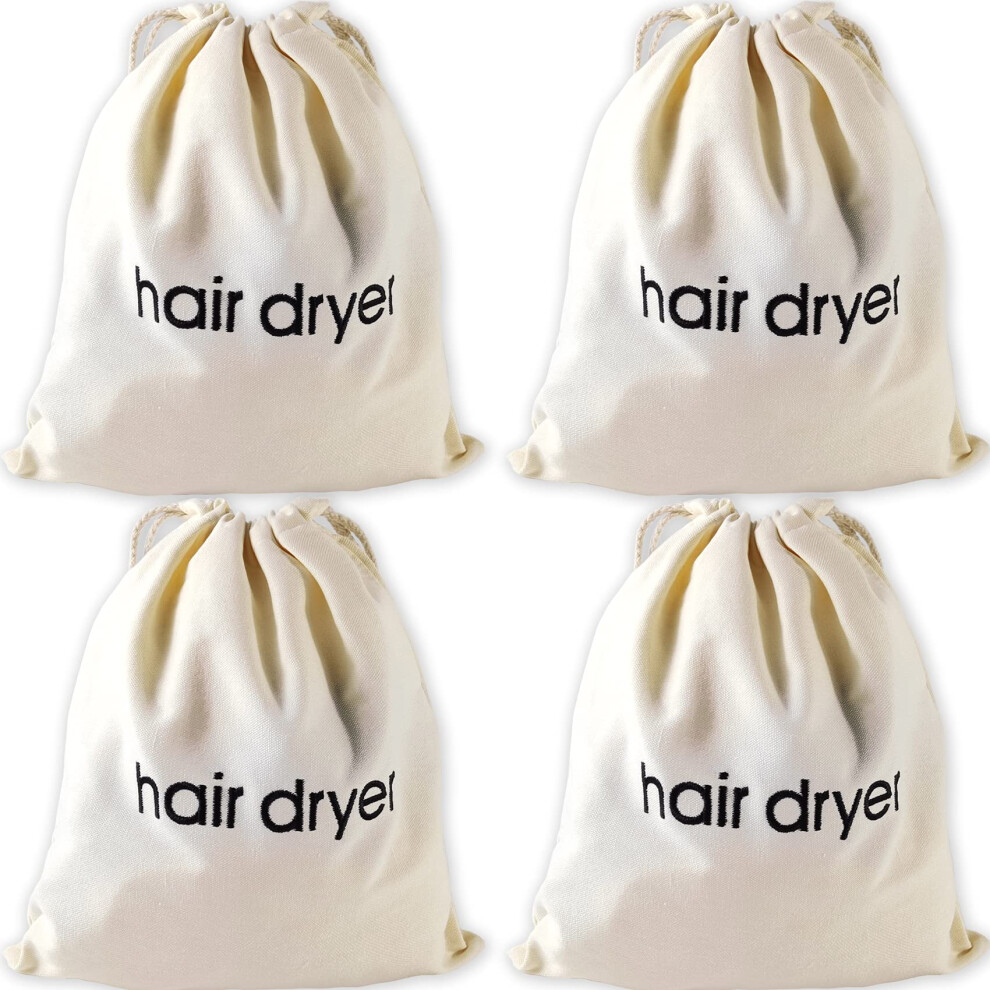 Ronyoung 4Pcs Hair Dryer Bags Drawstring Storage Organizer Travel Bag Container Hairdryer Bag For Traveling