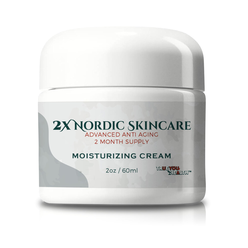 True You Health Cream 2X Nordic Skincare - 2 Month Supply - Anti Aging Face - Firm & Hydrate - Vitamin A, Collagen, & Ceramide Infused Anti-Aging Moisturizing C