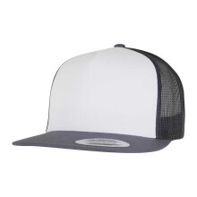 (One Size, Navy/White/Dark Navy) Flexfit Unisex Adult Classic Plain Trucker Cap
