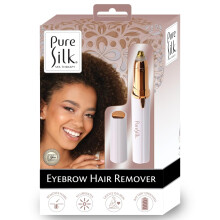 Removedor de vello de cejas de seda pura para mujeres, afeitadora de cejas precisa, luz integrada, sin dolor