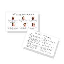 Lashicorn Lip Blush Genezing & Nazorg Instructiekaart | 50 Stuks | 2 x 3,5 inch Visitekaartformaat | Lip Blush