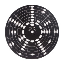 Strumento a Rota del Cerchio delle Quinte con Supporto, 12,4 cm in Alluminio Neri per Musicisti