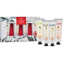 Fruits & Passion [Cucina] Regenerierende Handcreme Geschenkset, (4er Pack) | Klassische Kollektion | Luxus Olivenöl Handfeuchtigkeit