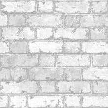 (One Size, White) Muriva Stone Loft Brick Effect Wallpaper