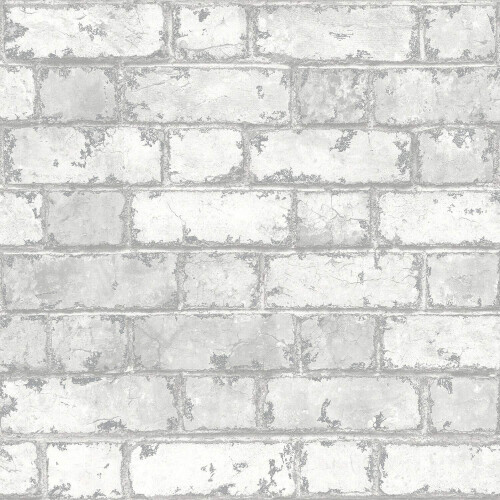 Muriva (One Size, White) Muriva Stone Loft Brick Effect Wallpaper