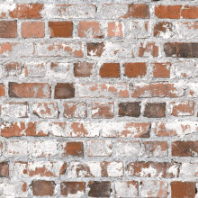 (One Size, Orange) Muriva Stone Loft Brick Effect Wallpaper