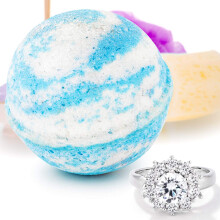 Bauble Bombs Winter Wonderland Schmucküberraschung Deluxe XL 9 oz Badebombe Fizzies USA, tierversuchsfrei! Ringgröße 07