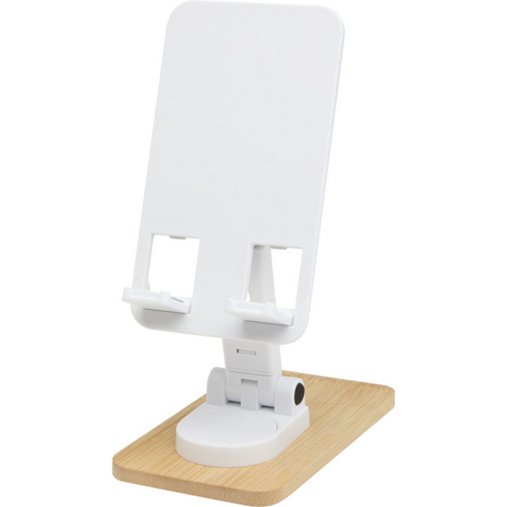 (One Size, ) Floso Alfirk Bamboo Foldable Mobile Phone Stand White 5063852031702