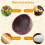 Madeira de AcáCia para Frutas, Saladas e MacarrãO, Tigela de Madeira para Salada 5,1 X 2,4 Polegadas 9
