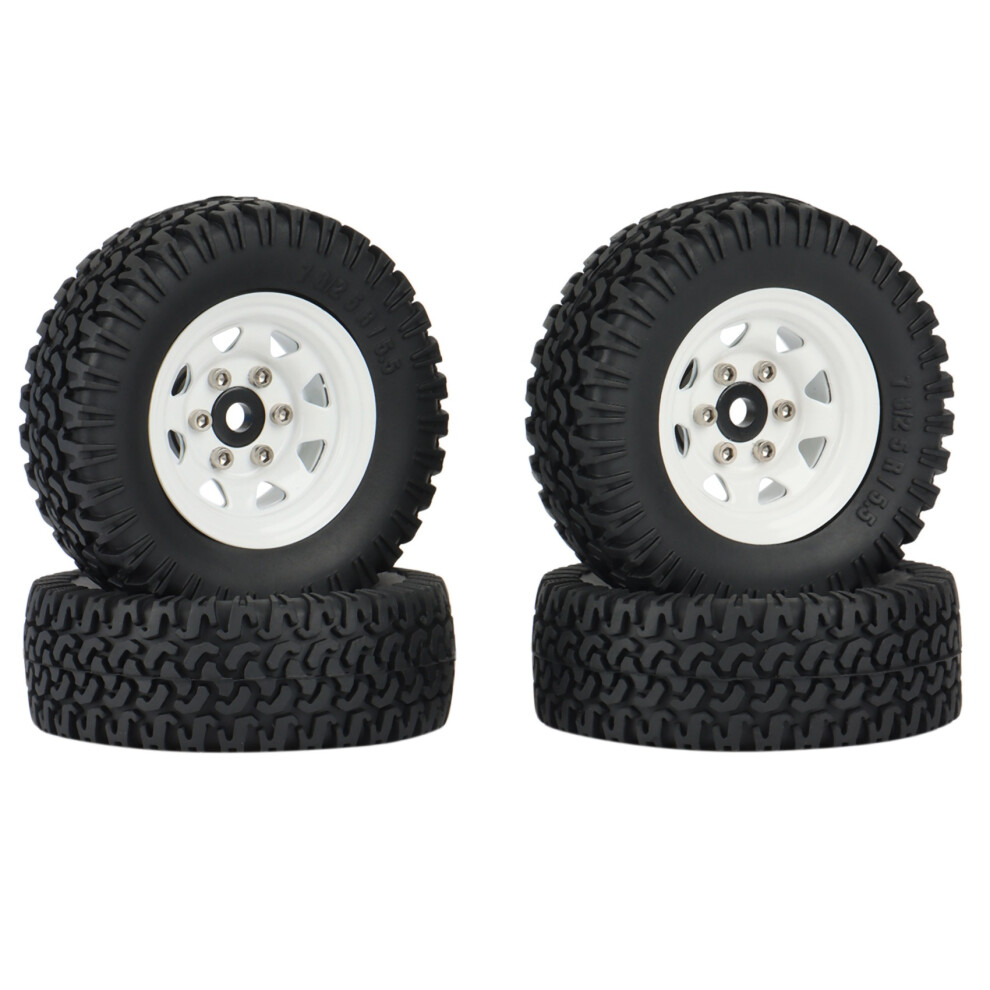 Photos - Parts for Drones & RC models 4PCS 1.55 Metal Beadlock Wheel Rim Tires Set for 1/10 RC Crawler Car Axial Jr 90069 D90 TF2 CC01 LC70 MST,1