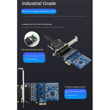 PCI-E Naar RS485/422-Uitbreidingskaart IndustriëLe Kwaliteit SeriëLe Kaartconverter met Spanningsonderdrukkingsbeveiliging, 4 Poorten