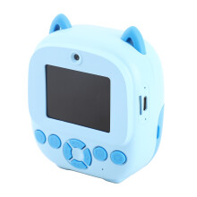 Kinder-High Klar Sofortbildkamera 1200mAh Wiederaufladbar, Rosa/Blau