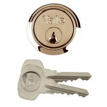 (One Size, Brass) Yale Replacement Rim Cylinder Lock